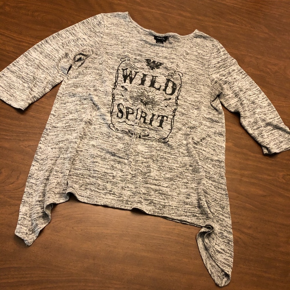 Rue21 Wild Spirit  3/4 Sleeve Tee